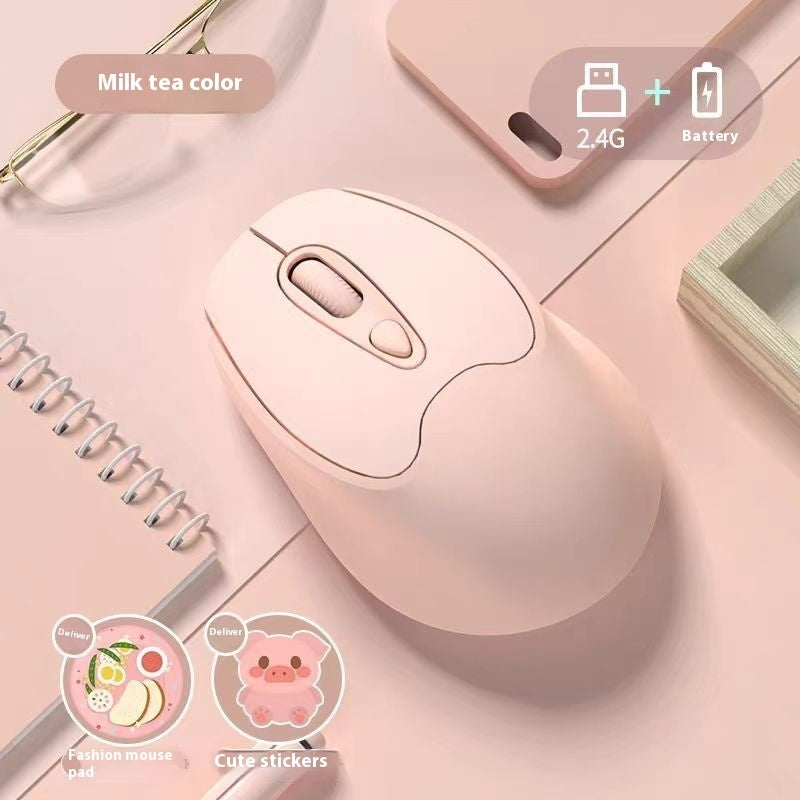 Dual-mode Bluetooth Wireless Mouse Charging Mute Office Game Applicable To Mobile Phones And Tablets