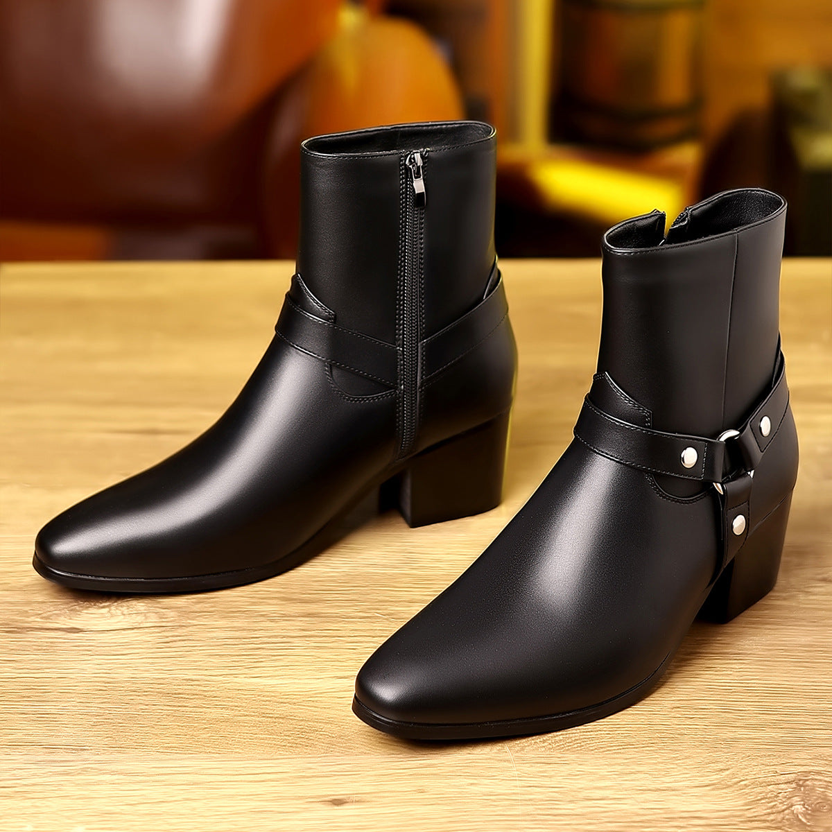 Fashionable British-style Pointed-toe Casual Mens Boots