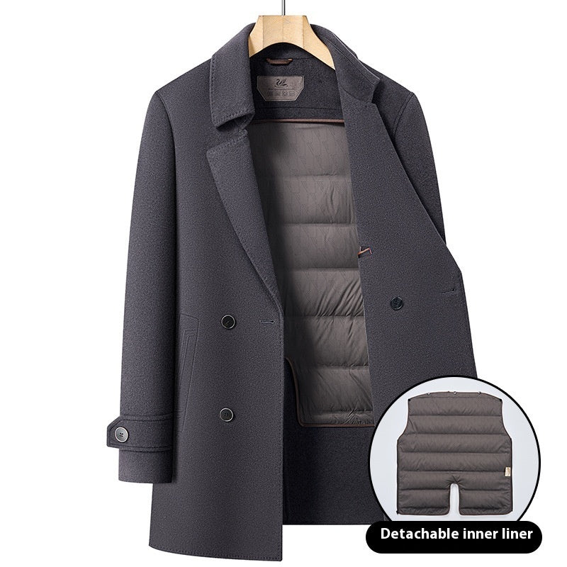 Double-sided Wool Overcoat Men&