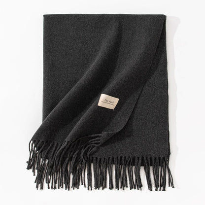 Pure Color Artificial Cashmere Scarf Women&