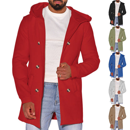 Versatile Wool Coat Mens Trench Coat