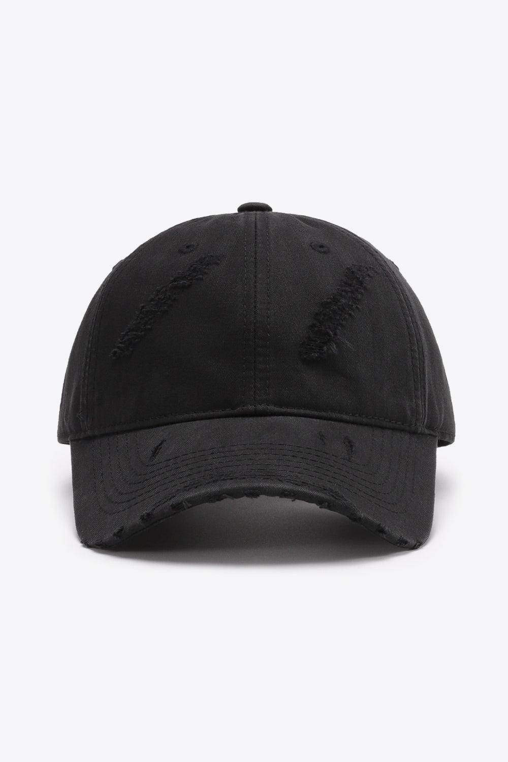 Distressed Adjustable Baseball Cap for Casual Style