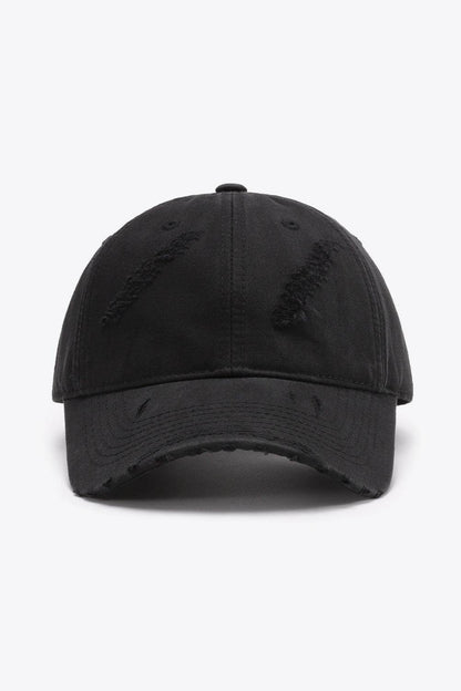 Distressed Adjustable Baseball Cap for Casual Style