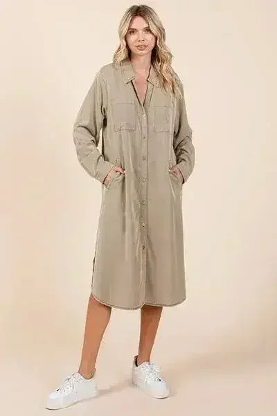 Classic Button Down Shirt Dress – Timeless &amp; Versatile | Femstylo