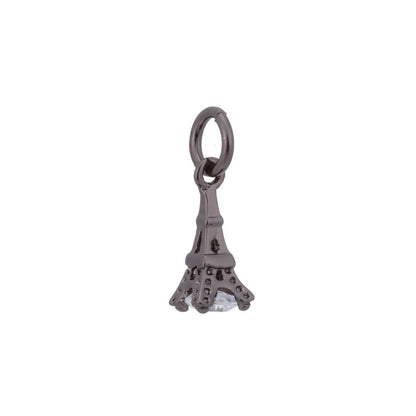 3D Gold Eiffel Tower, Paris, Romantic Love City, DIY Craft Gift Cubic Zirconia Bracelet Charm Bead Findings Pendant For Jewelry Making, C-184