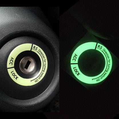 3D Key Ring Sticker Engine Start Push Button Switch Ring Cover Trim Luminous Ignition Switch Cover Car Styling Circle Light Decoration for Auto Motorcycle Universal Ignition Start Stop Button Luminous Ring Cover Trim Compatible