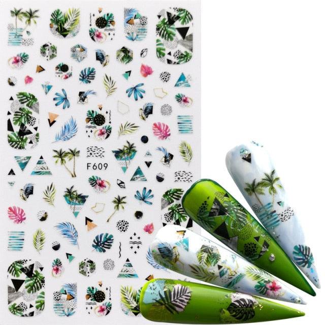 3D Nail Slider Black Russia Letter Sticker Decals Flamingo Design Adhesive Manicure Tips Nail Art Decorations Accessories Sliders Manicure Decoration 3D Nail Supplies Holographic Decals Transfer Sliders Nail Design Manicures Nail Self-Adhesive Sticker