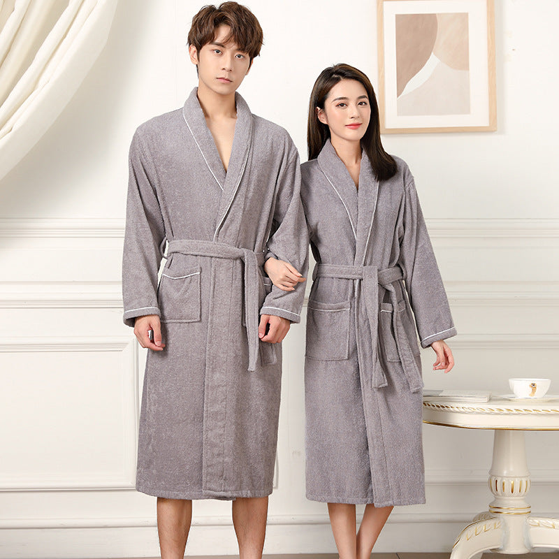 Towel Material Bathrobe Men&