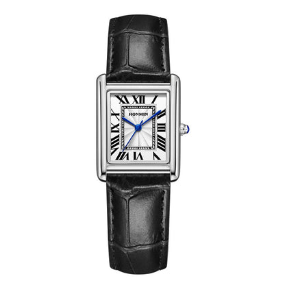 Couple Leather Watch Strap Simple Square Student&