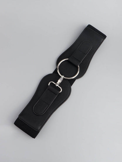 PU Elastic Wide Belt for Comfortable Fashion Fit