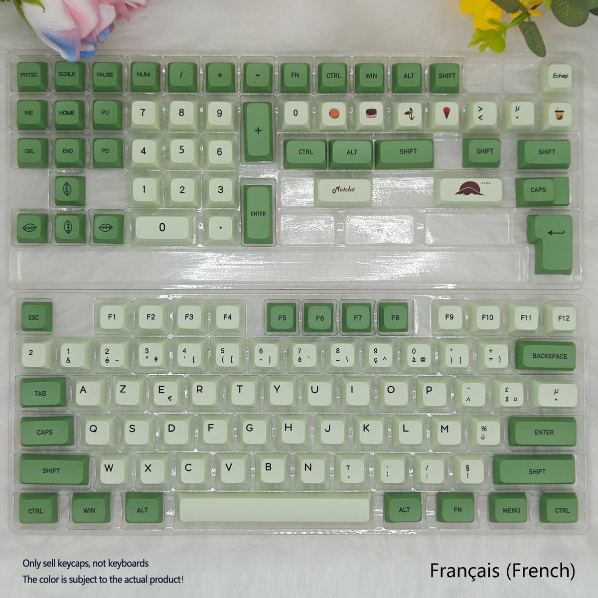 124 Key Matcha Themed PBT Sublimation Keycap