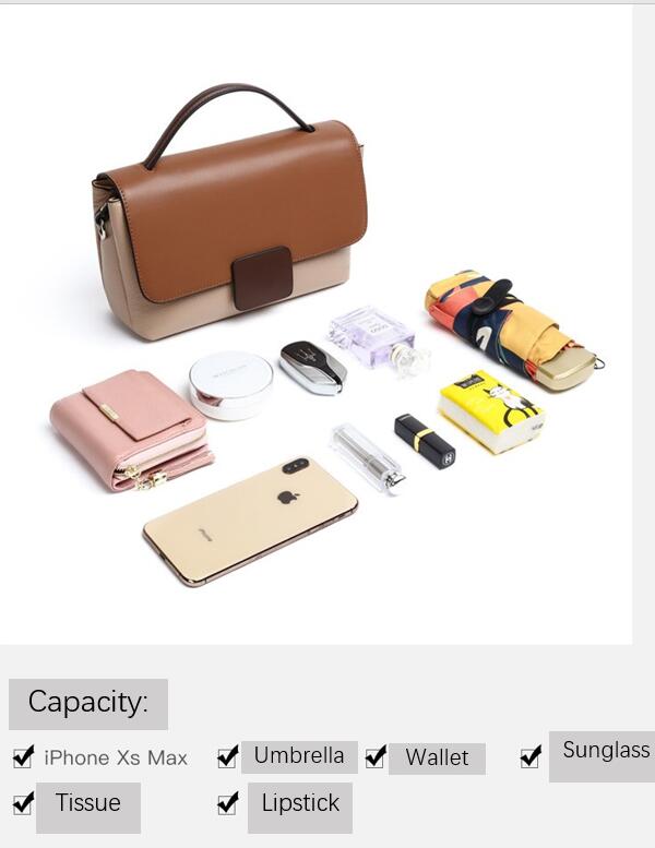 Genuine leather crossbody bag women shoulder handbag tote bag