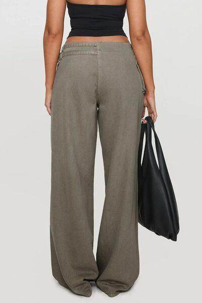 Stylish Wide Leg Jeans with Pockets for Everyday Wear