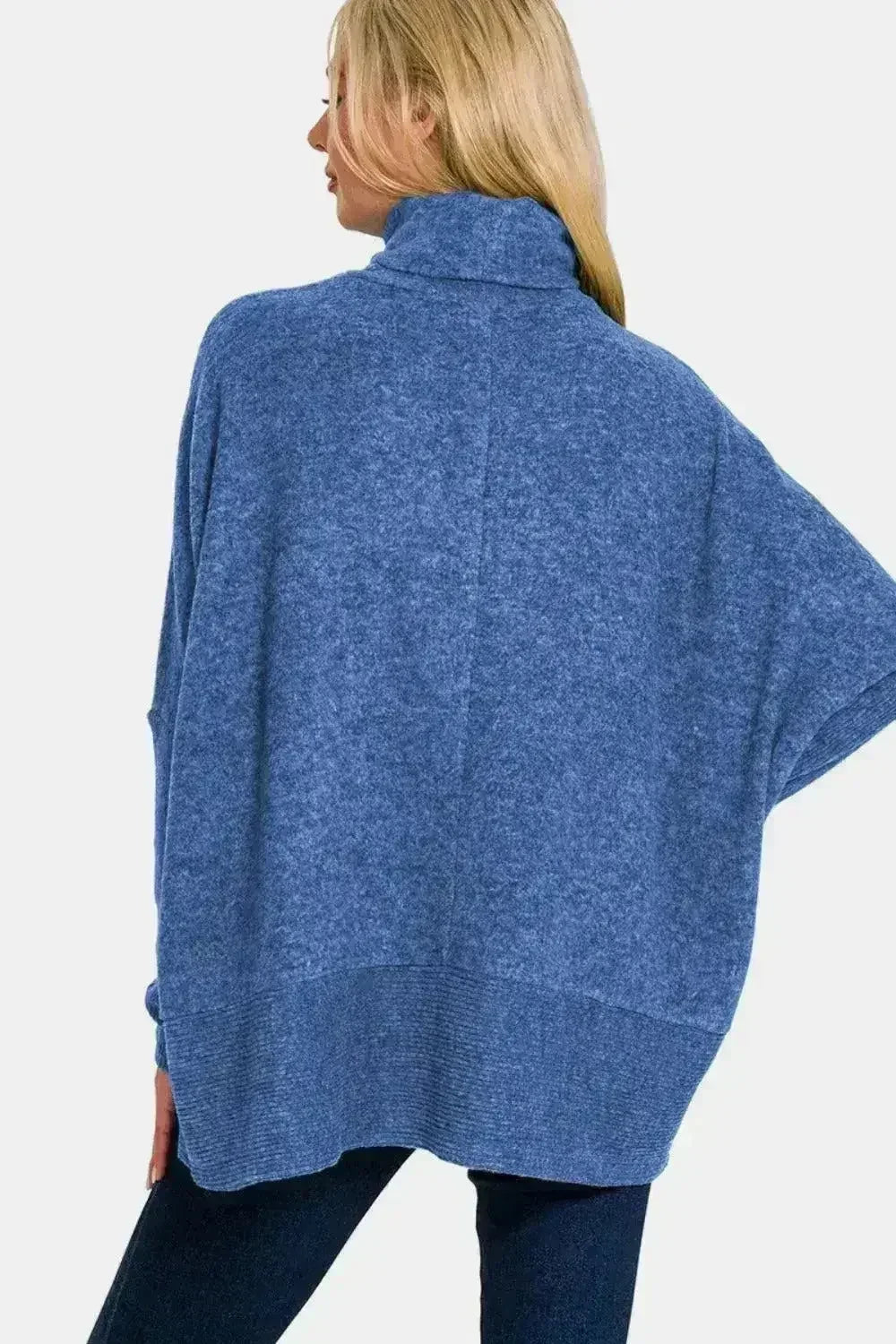 Zenana Brushed Melange Hacci Turtleneck Sweater | Cozy &amp; Stylish