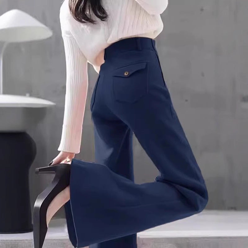 Versatile High-waisted Slimming Workwear Bootcut Pants