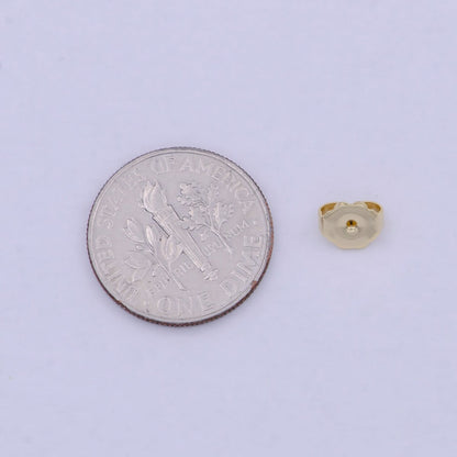 3mm, 5mm, 6mm Gold Metal Earring Backings Supply | K-737 K-595 K-576