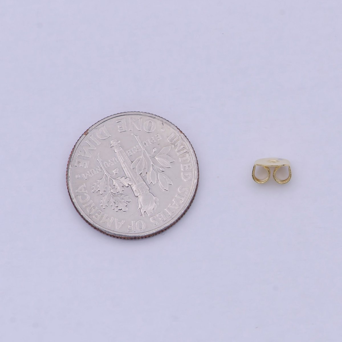 3mm, 5mm, 6mm Gold Metal Earring Backings Supply | K-737 K-595 K-576
