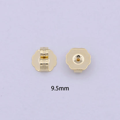 3mm, 5mm, 6mm Gold Metal Earring Backings Supply | K-737 K-595 K-576