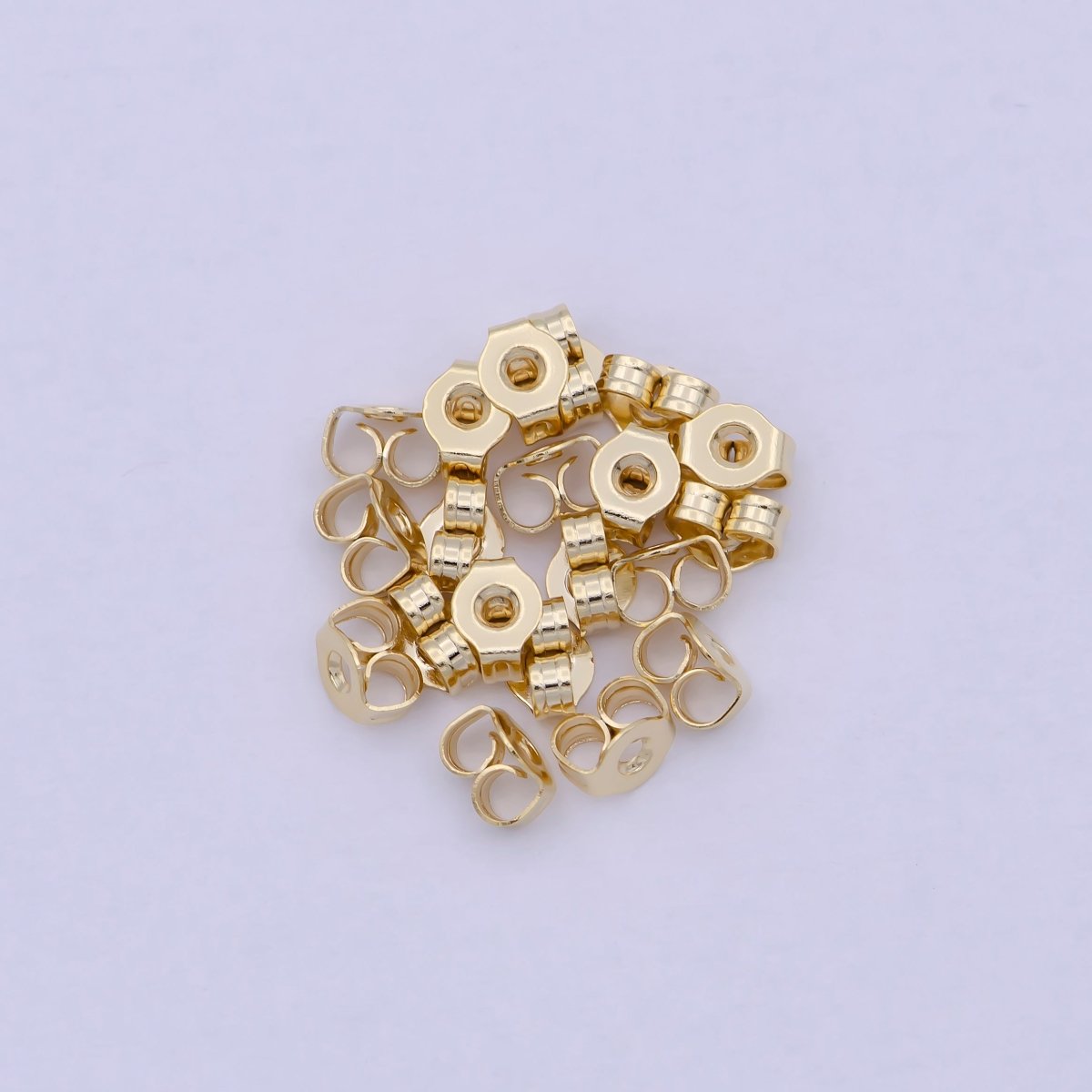 3mm, 5mm, 6mm Gold Metal Earring Backings Supply | K-737 K-595 K-576