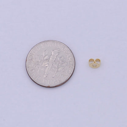 3mm, 5mm, 6mm Gold Metal Earring Backings Supply | K-737 K-595 K-576