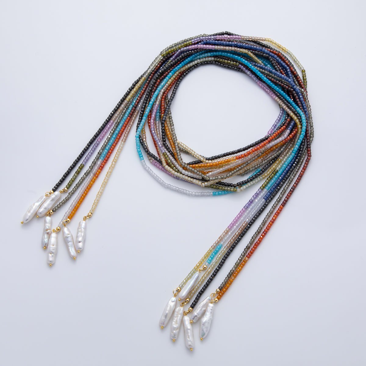 3mm Grey, Black, Blue CZ Rondelle Bead Strands Findings 48 inch long Necklace | WA-1171 ~ WA-1176