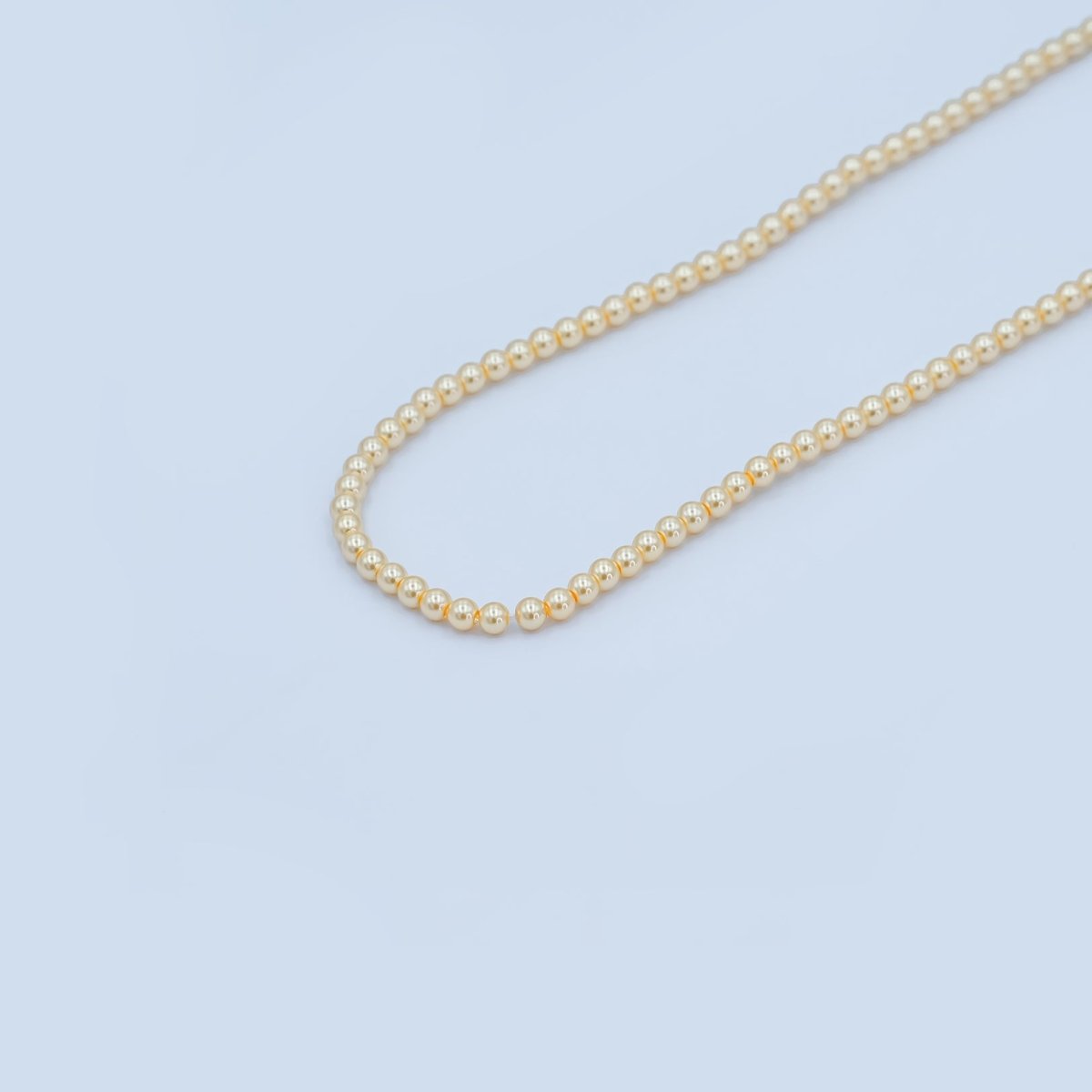 3mm Round White, Purple, Pink Shell Pearl Strand | WA-2986 ~ WA-3010