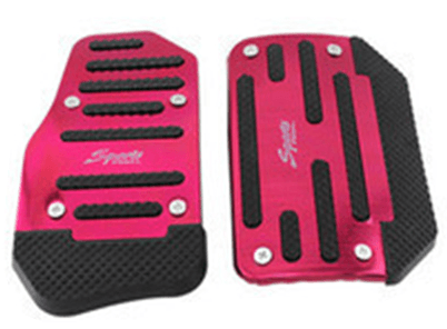 3Pcs/Set Universal Aluminum Manual Transmission Non-Slip Car Pedal Cover Set Kit Pedals Red Blue Silver Car Vehicle Sports Accelerator Brake No Drill Non-Slip Performance Car Rest Pedal Brake Auto Sports Gas Fuel Petrol Clutch Brake Pad Auto Accessories