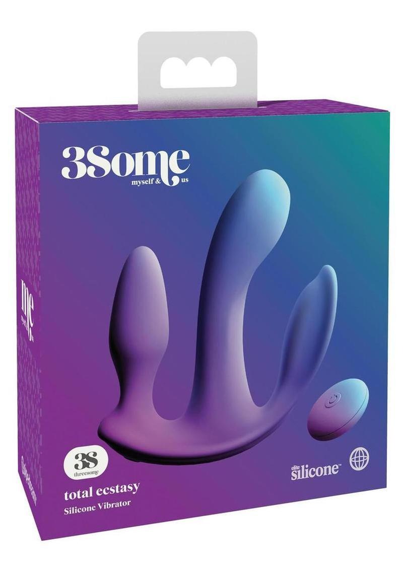 3Some Total Ecstasy Silicone Remote Control Vibrators