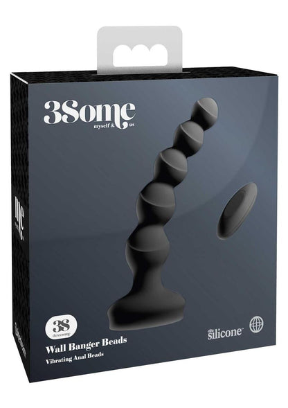 3some Wall Banger Beads Vibrating Silicone Anal Beads