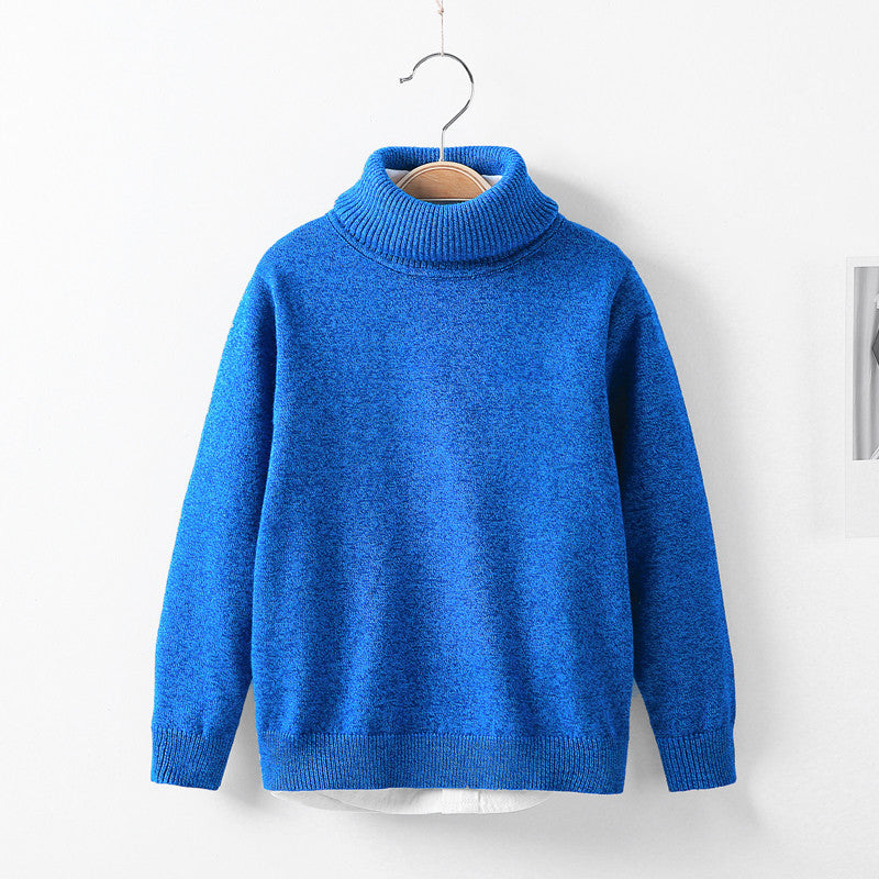 Autumn and winter high collar children&