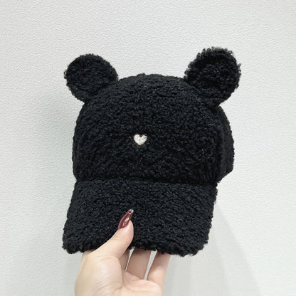 Cute Fluffy Bear Ears Winter Hat