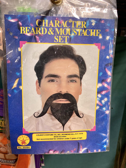 Character Handlebar Mustache &amp; Beard Set