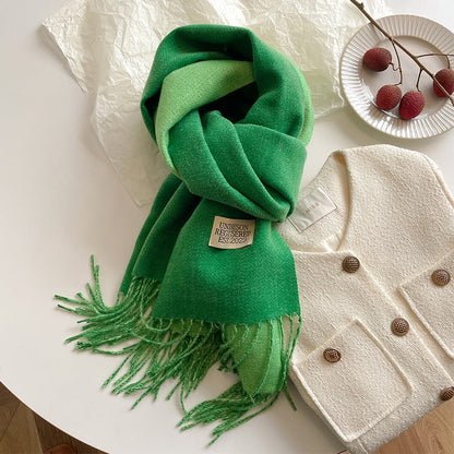 Double-sided Artificial Cashmere Scarf Women&