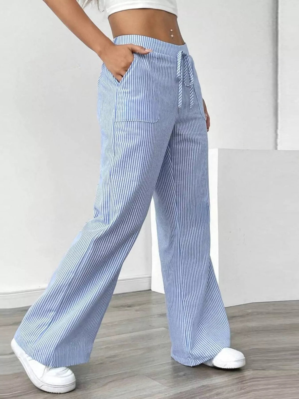 Striped Wide Leg Pants
