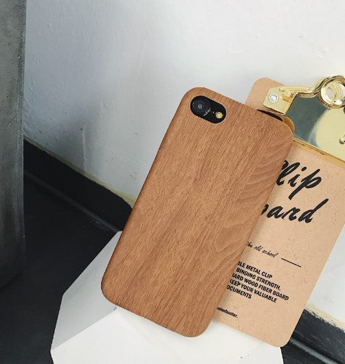 Ultra-Thin Wooden Handset Case with Leather Cover