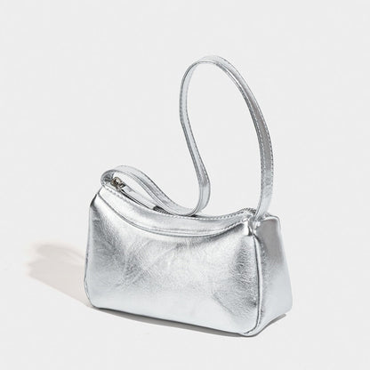 Silver small shoulder bag Design shoulder Bag, Bag Women&