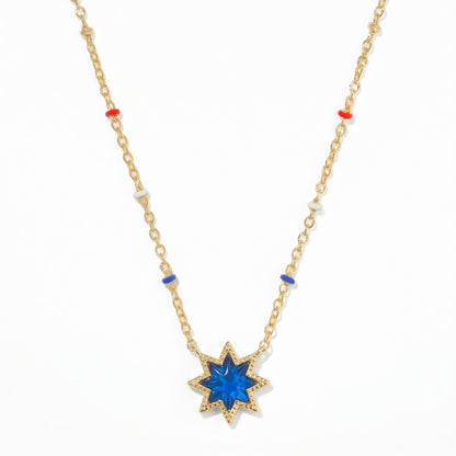 Geometric Irregular Cross And Heart Necklace