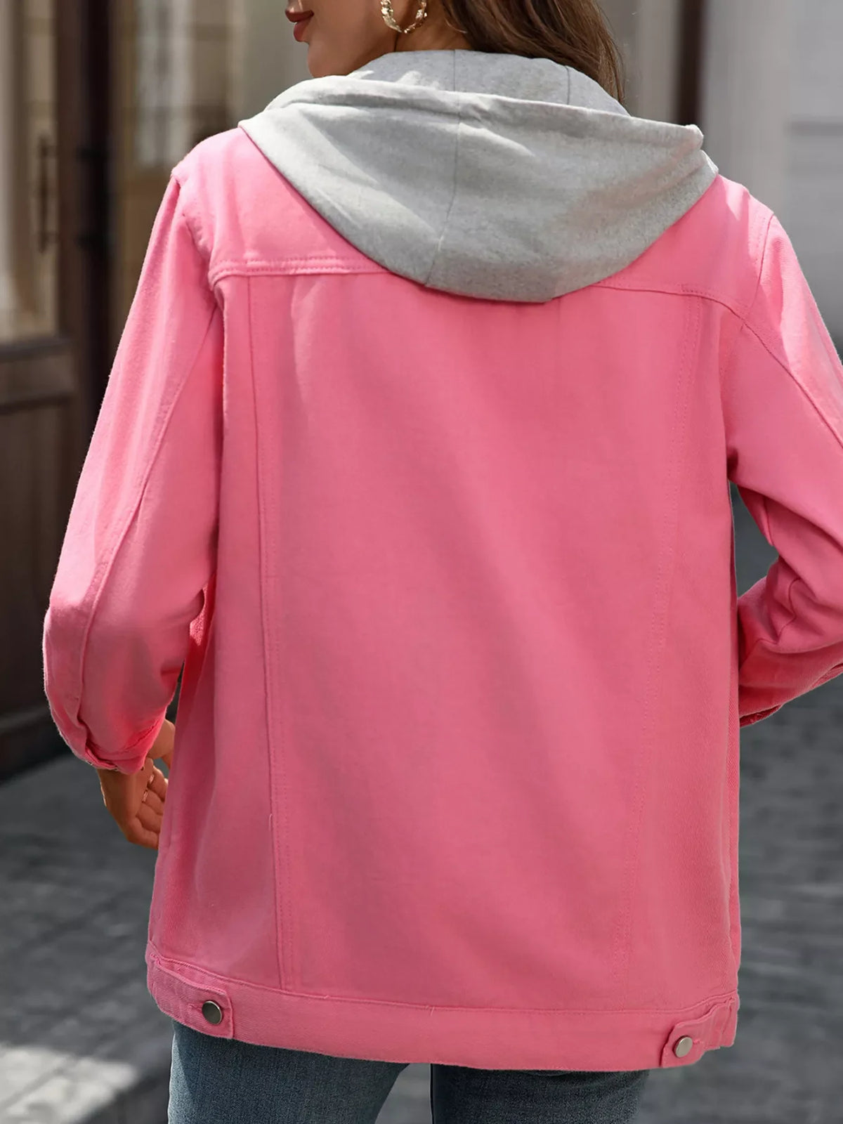 Button Up Long Sleeve Denim Jacket