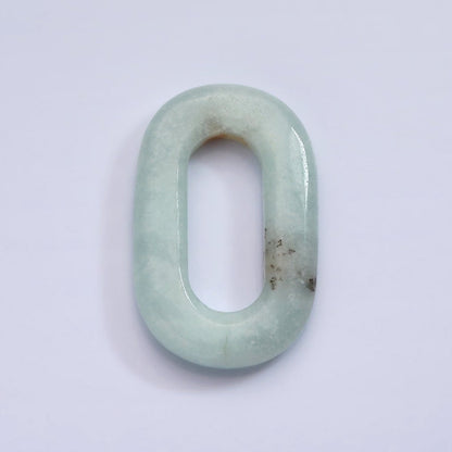40mm Amazonite Natural Gemstone Open Oblong Rectangular Jewelry Findings | Z-549