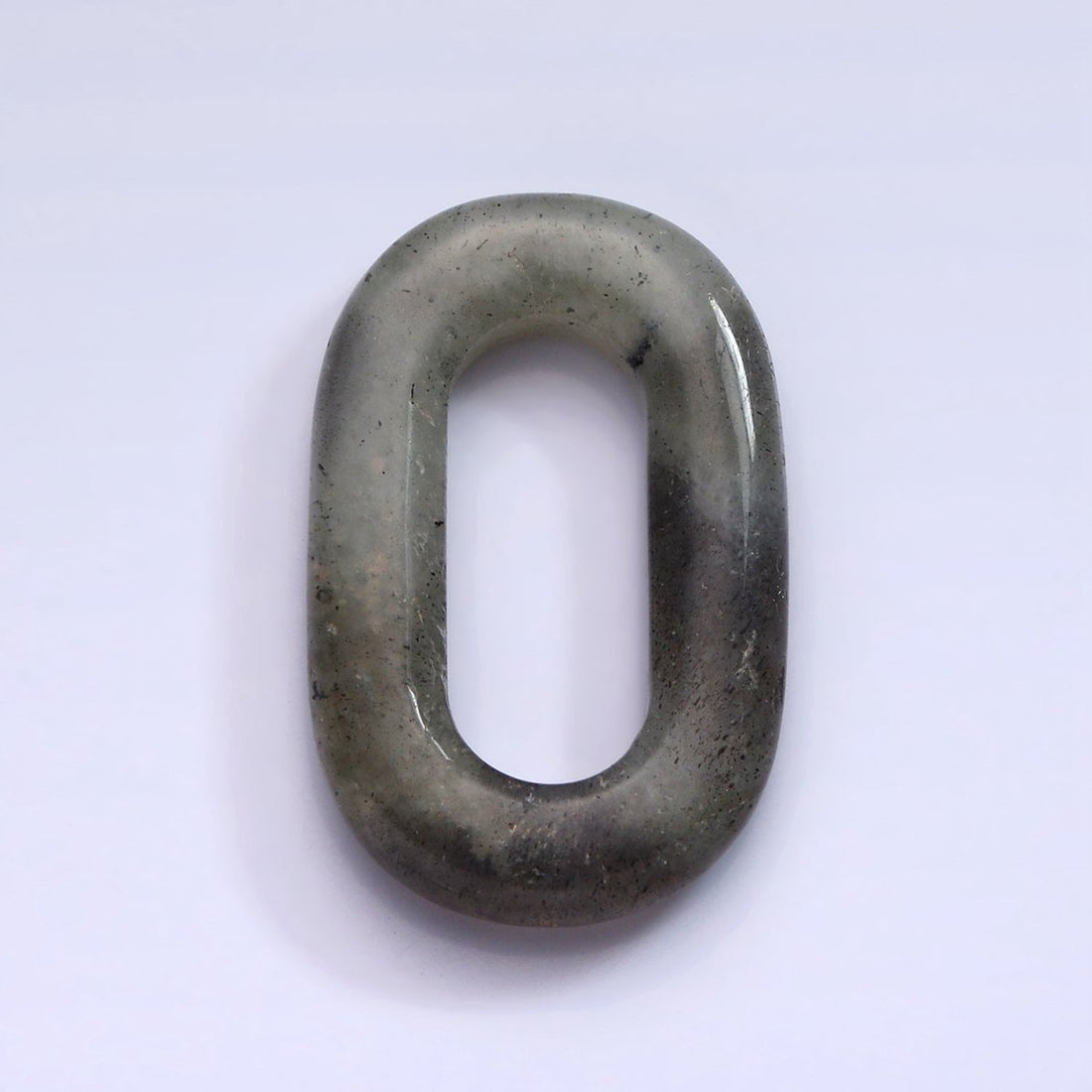 40mm Labradorite Natural Gemstone Open Oblong Rectangular Jewelry Findings | Z-551