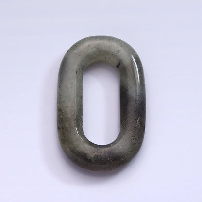 40mm Labradorite Natural Gemstone Open Oblong Rectangular Jewelry Findings | Z-551