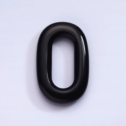 40mm Onyx Natural Gemstone Open Oblong Rectangular Jewelry Findings | Z-546