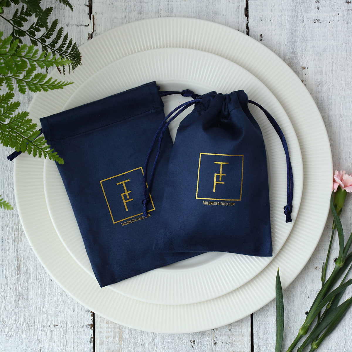 Flannel Drawstring Jewelry &amp; Earphone Storage Bag