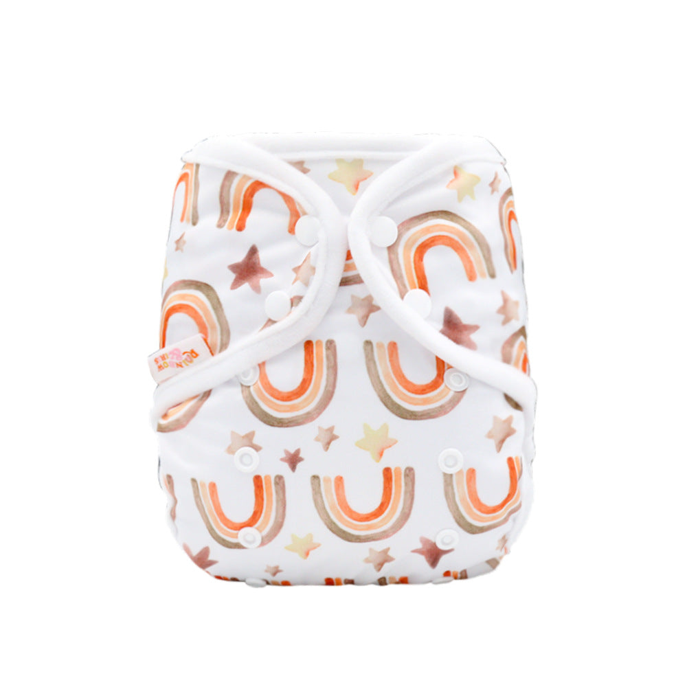 Rainbo&amp;Iris Cute Fashion Cloth Diaper Cover With Rainbow Print Baby Gift Accessory