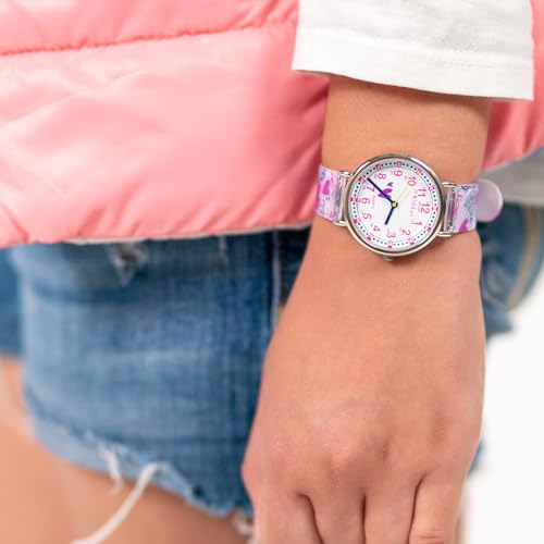 Kids Time Teacher Watch - Educational Analog Watch with Japanese Quartz Movement Ages 5-12