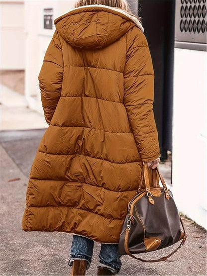 Full Size Zip Up Sherpa Hooded Coat for Women and Plus Size