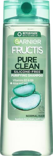 Garnier Fructis Pure Clean Purifying Shampoo, Silicone-Free, 12.5 Fl Oz, 1 Count (Packaging May Vary)
