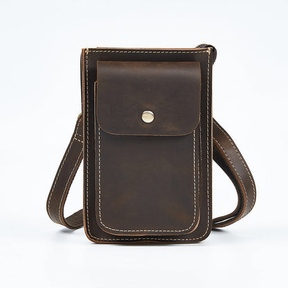 Genuine Leather Mens Cowhide Durable Work Belt-Powered Bag