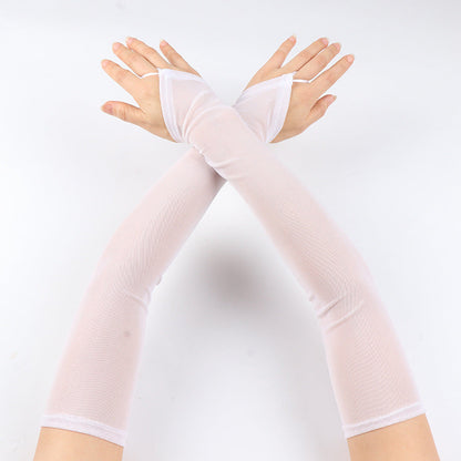 50CM Elastic Mesh Breathable Hanging Finger Sleeve Cover Oversleeve