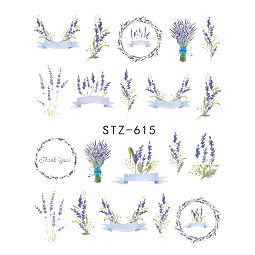 Butterfly Flower Water Transfer Decal Nail Sticker